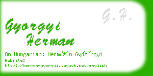 gyorgyi herman business card